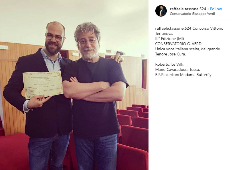 Jos Cura as member Jury Concorso Internazionale di Canto Lirico